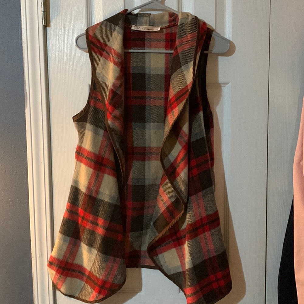 E2 Clothing Soft Flannel Vest Duster